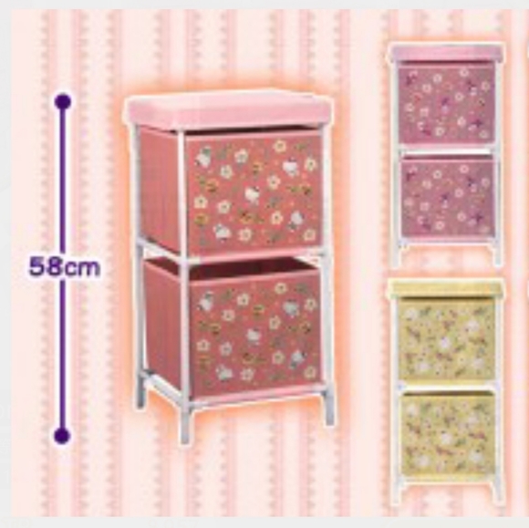 Hello Kitty 2 Layered Storage Box Drawer Sanrio - Picture 3 of 3